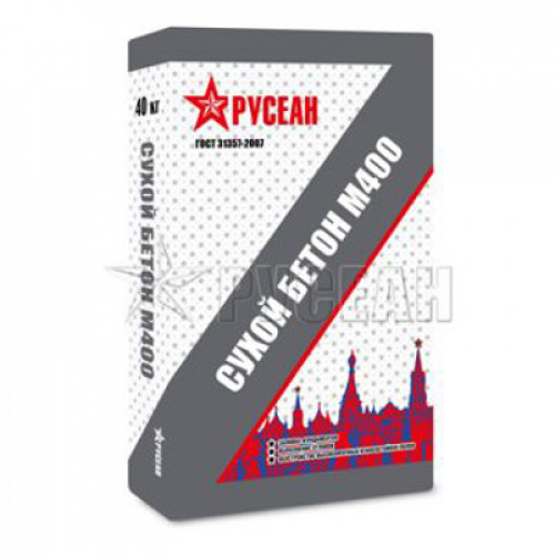 Сухой бетон М-400 Русеан 40кг